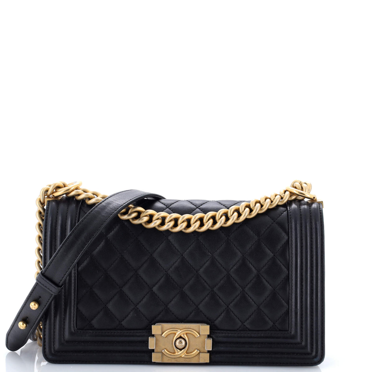 Chanel CHANEL Boy Flap Bag Quilted Calfskin Old Medium