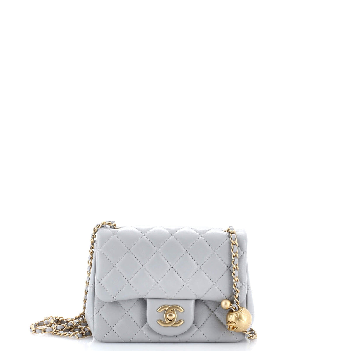 Chanel CHANEL Pearl Crush Square Flap Bag Quilted Lambskin Mini