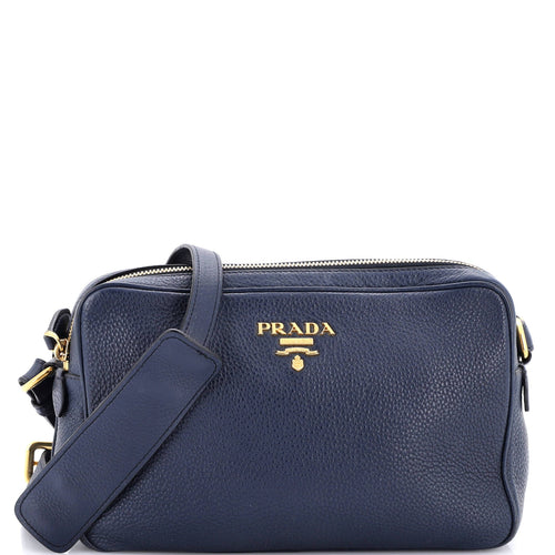 PRADA Double Zip Camera Bag Vitello Phenix Medium