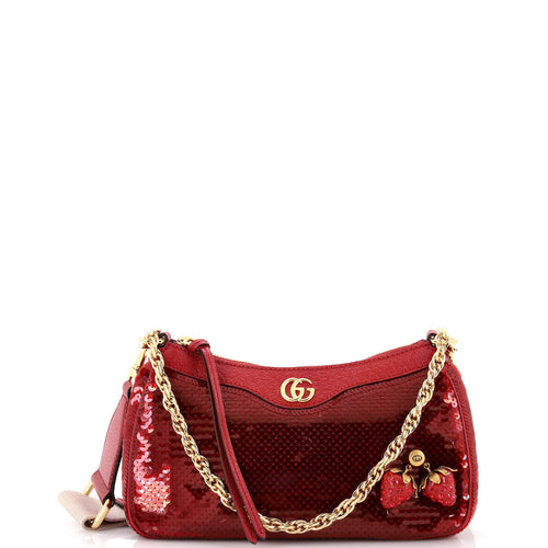 GUCCI Strawberry Ophidia Shoulder Bag Sequins Small