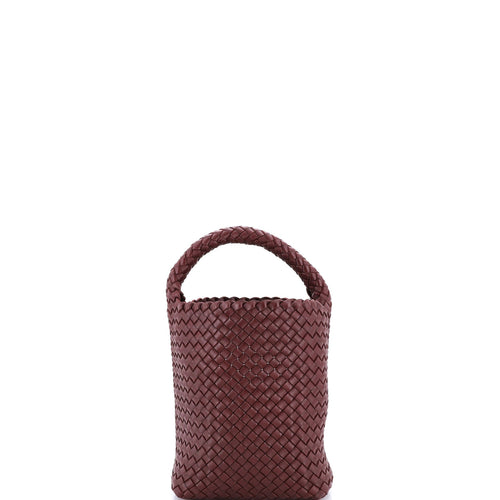 Cabat Bucket Bag Padded Intrecciato Leather Small