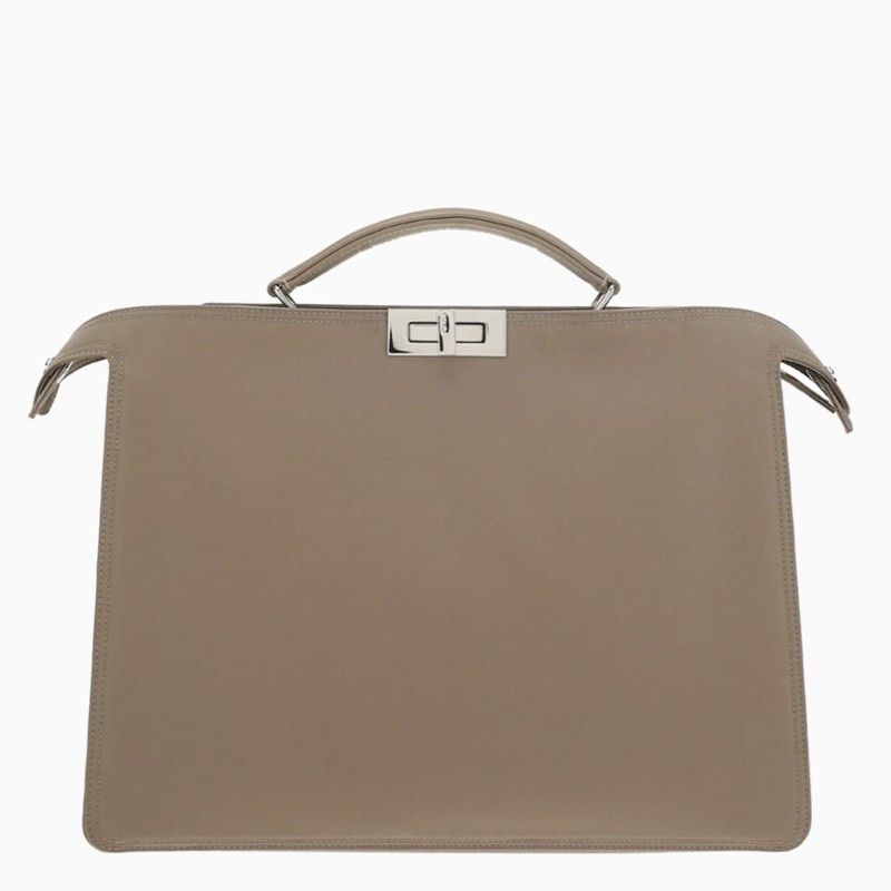 Fendi Men's Peekaboo Iseeu Medium Bag In Nylon in Beige | 7VA529AGQI