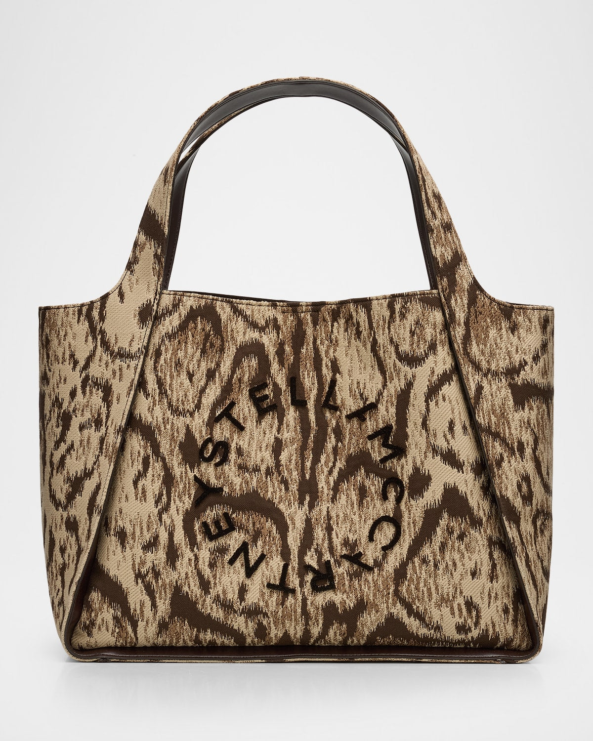 Stella McCartney Cloud Leopard Jacquard Logo Tote Bag