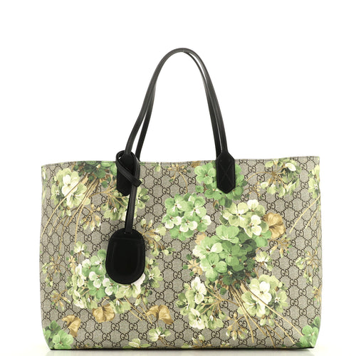 GUCCI Reversible Tote Blooms GG Print Leather Large