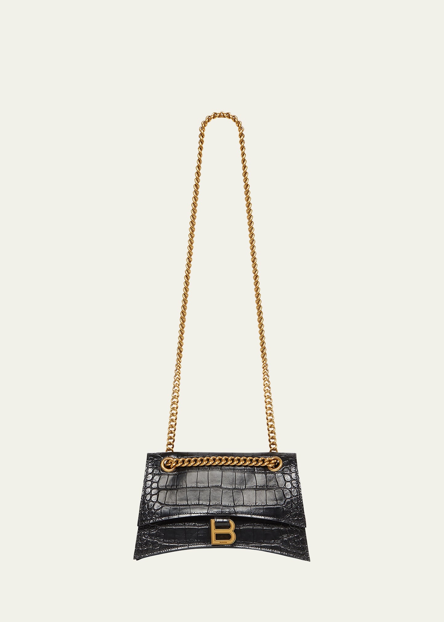 Boss Crush Croc-Embossed Small Shoulder Bag