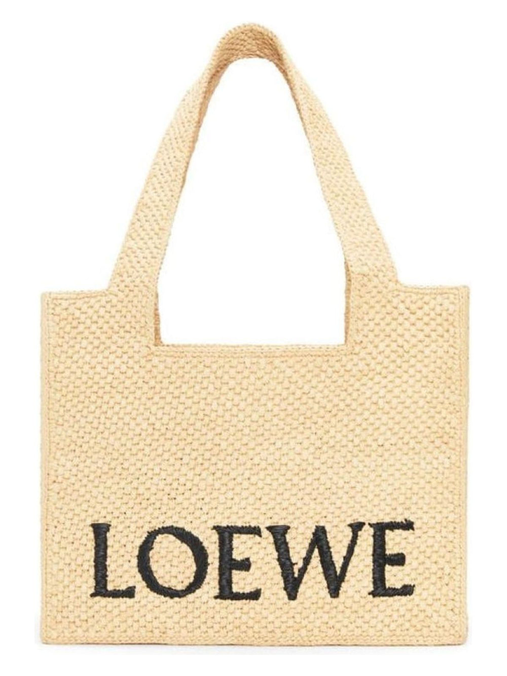 Women's Medium Font Tote Bag in Natural | A685B61X05