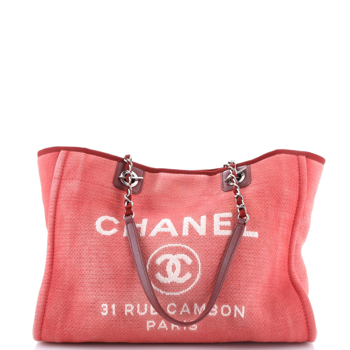 Chanel CHANEL Deauville Tote Canvas Medium