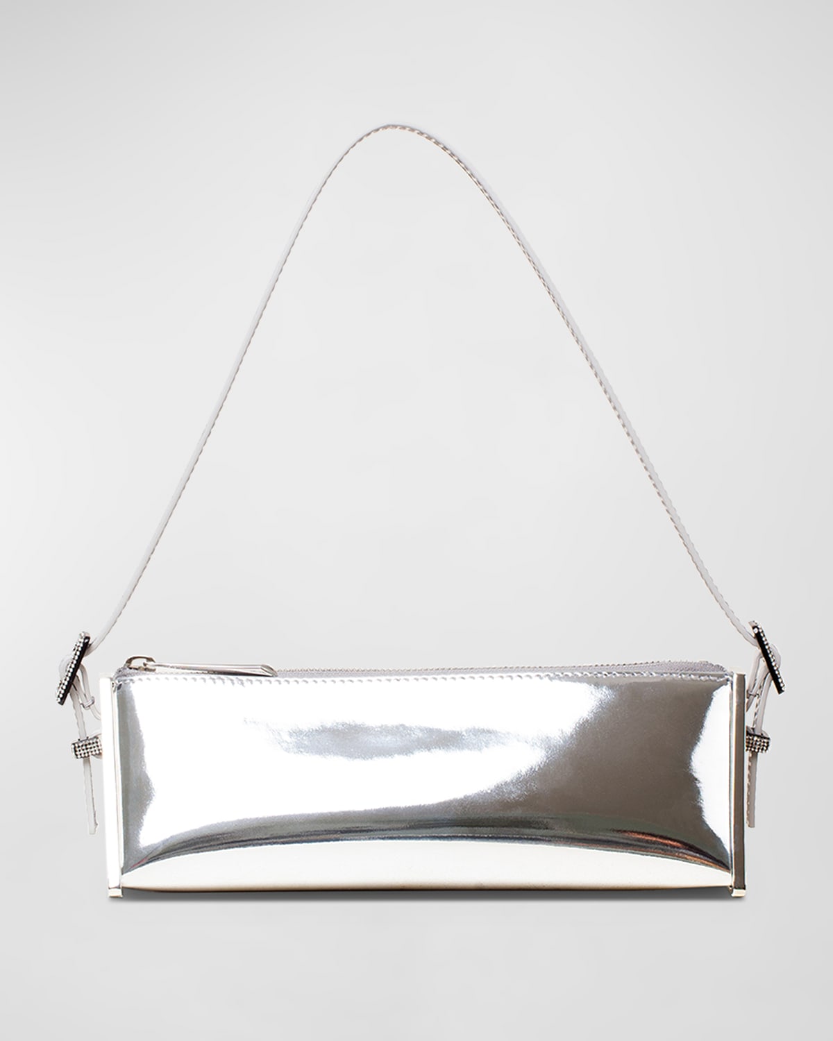 Benedetta Bruzziches Joy Zip Metallic Leather Shoulder Bag