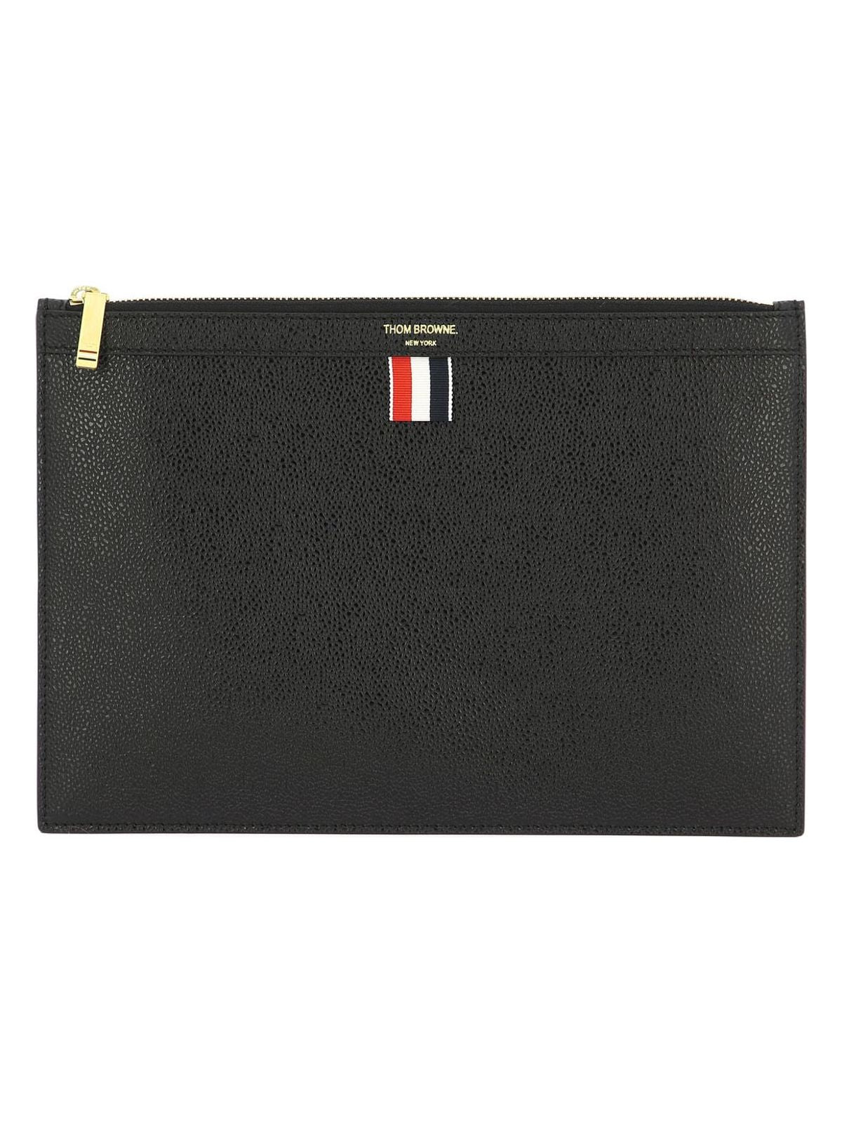 Thom Browne Men's Small Tablet Clutch in Black | MAC019L00198001