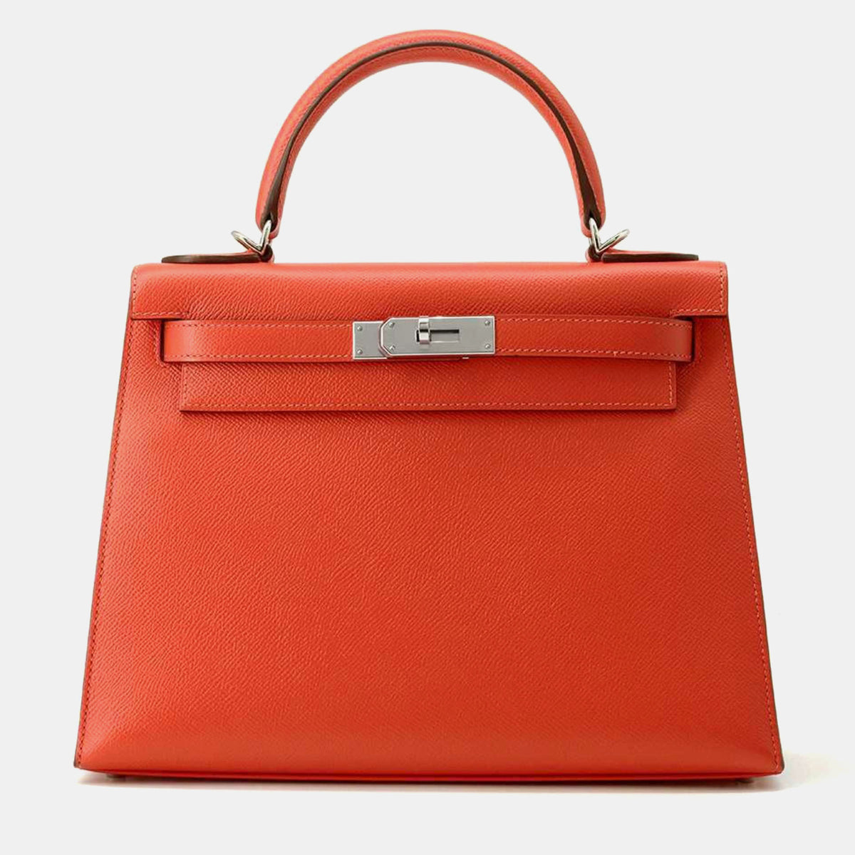 Hermès Rouge Tomato Epsom Leather Kelly 28 Tote Bag