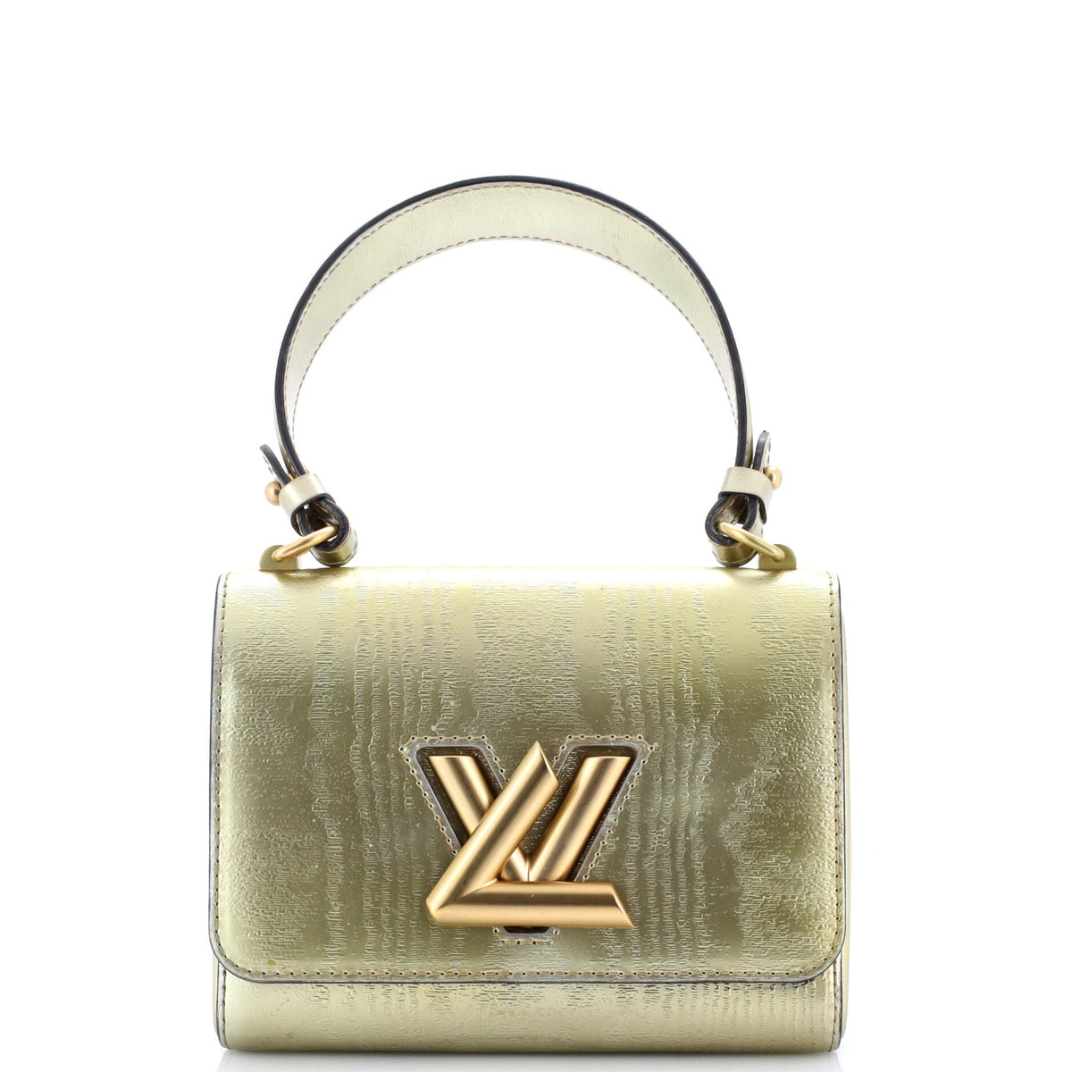 Louis Vuitton Twist Handbag Gravity Gold Calfskin PM