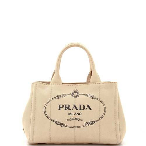 PRADA Canapa Tote Canvas Mini