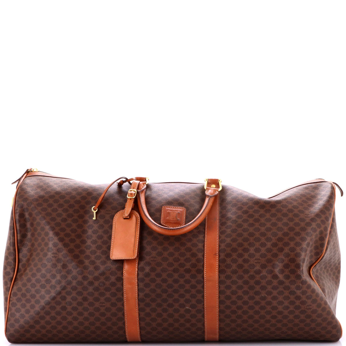 Celine CELINE Vintage Duffle Bag Macadam Coated Canvas Large