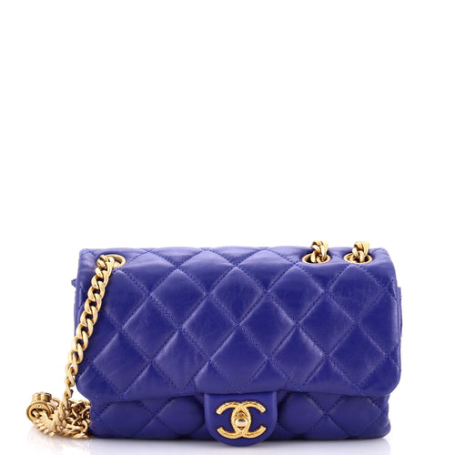 CHANEL Pillow Crush Flap Bag Quilted Lambskin Small