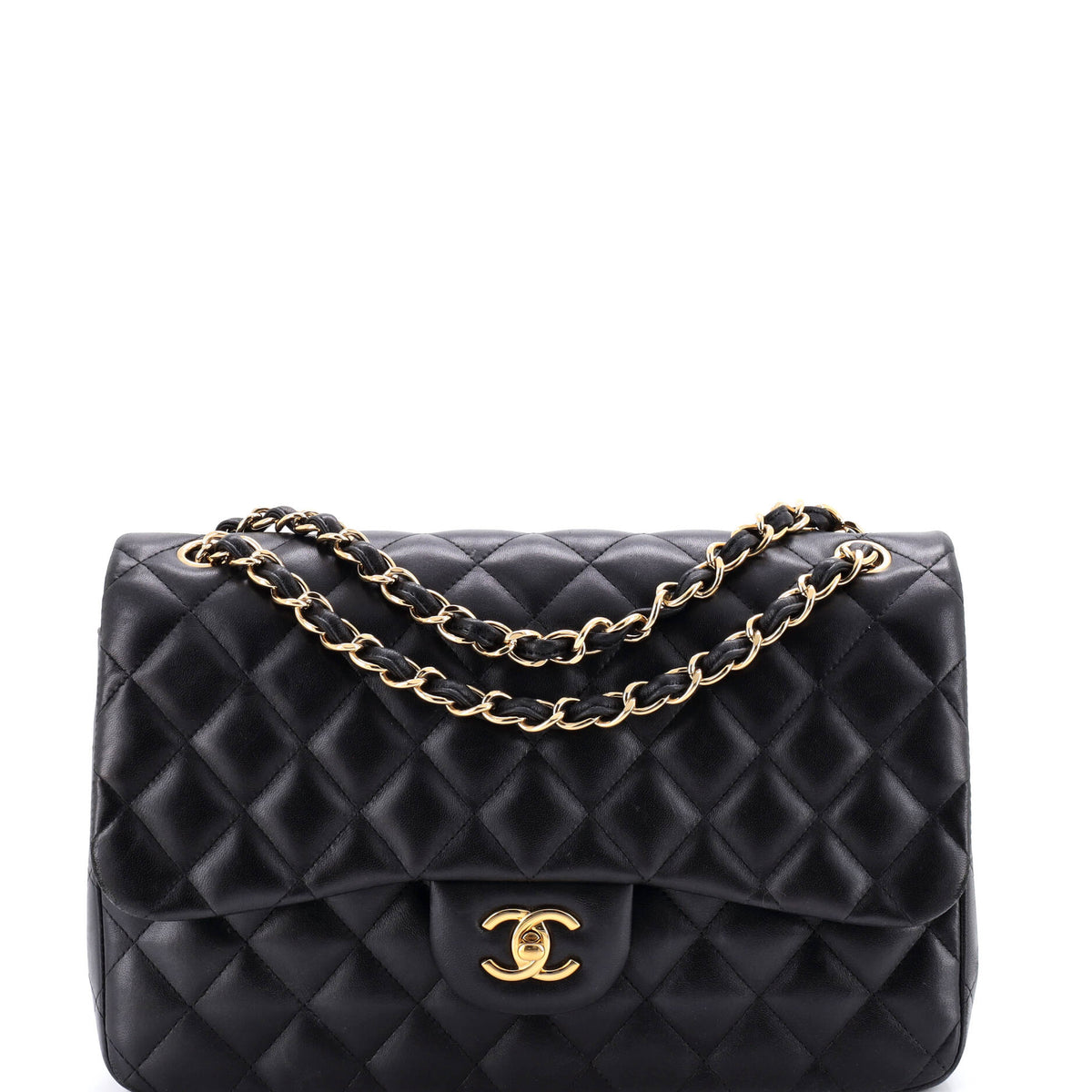 Chanel CHANEL Classic Double Flap Bag Quilted Lambskin Jumbo