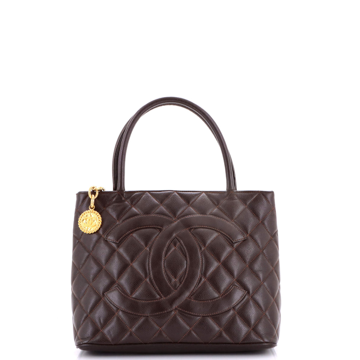 Chanel CHANEL Medallion Tote Quilted Caviar