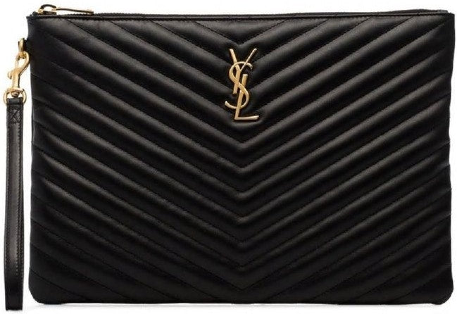 Saint Laurent Women's Cassandre MatelassÃ© Pouch in Nero | 559193CWU01