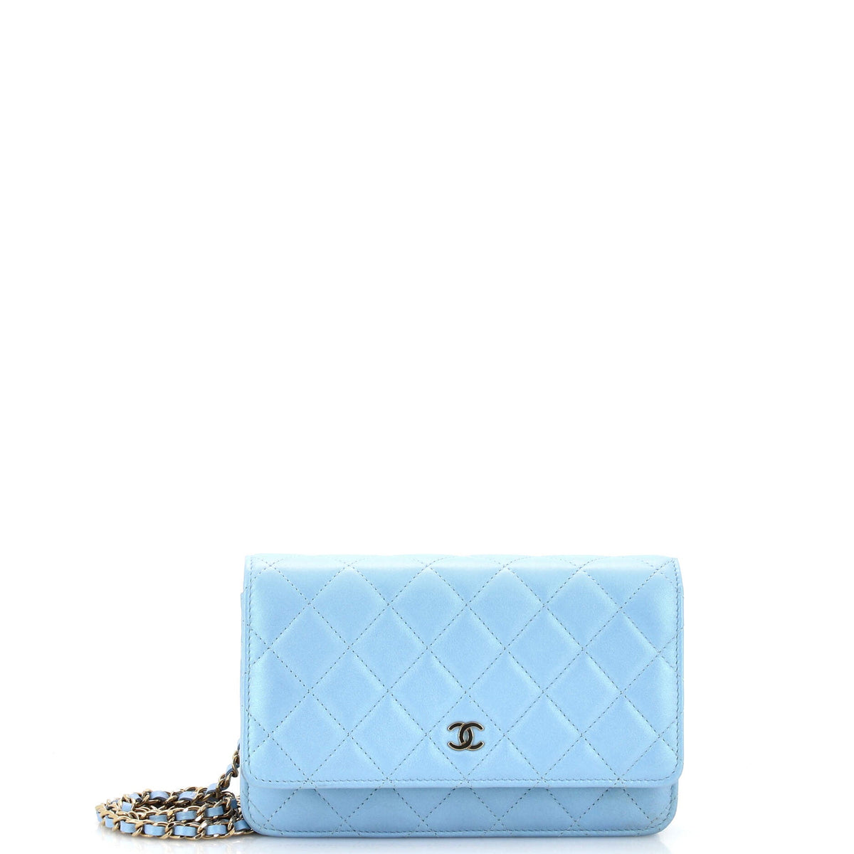Chanel CHANEL Wallet on Chain Quilted Iridescent Lambskin