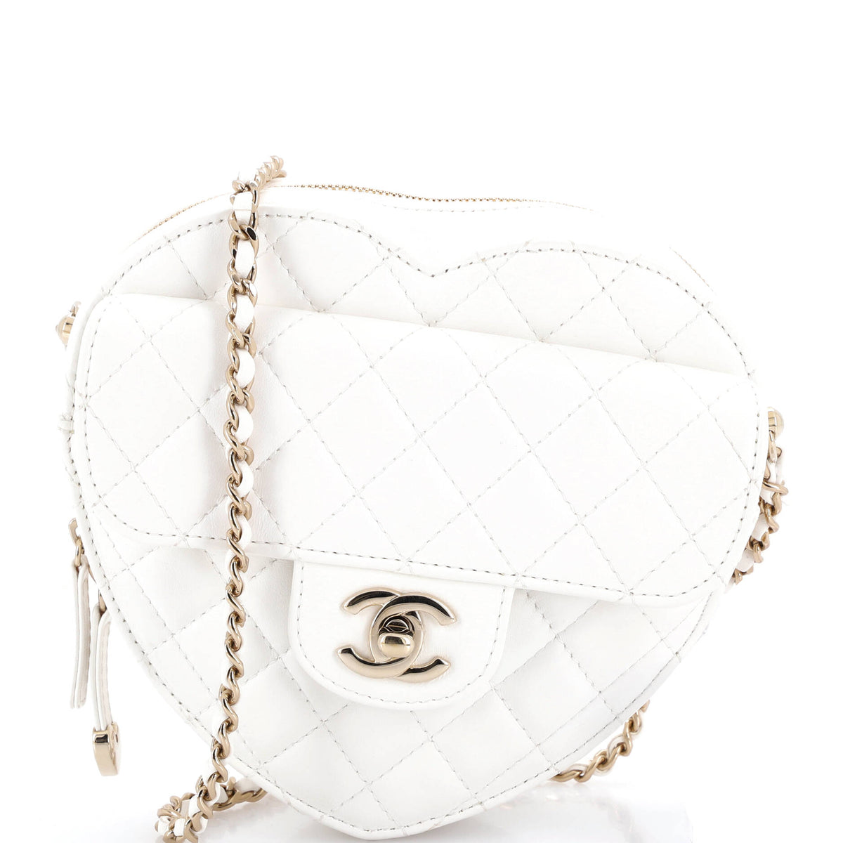 Chanel CHANEL CC in Love Heart Bag Quilted Lambskin