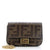 FENDI Chain Baguette Charm Bag Zucca Coated Canvas Nano