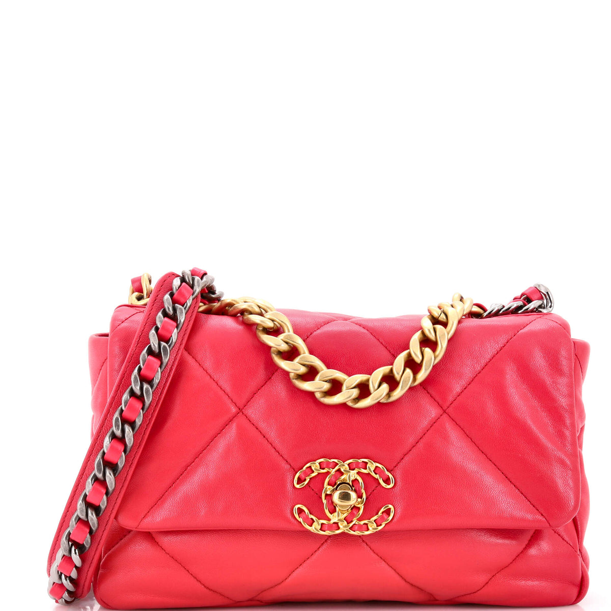 Chanel CHANEL 19 Flap Bag Quilted Leather Medium