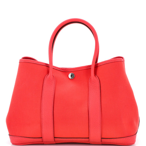 Garden Party Tote Toile and Leather 30