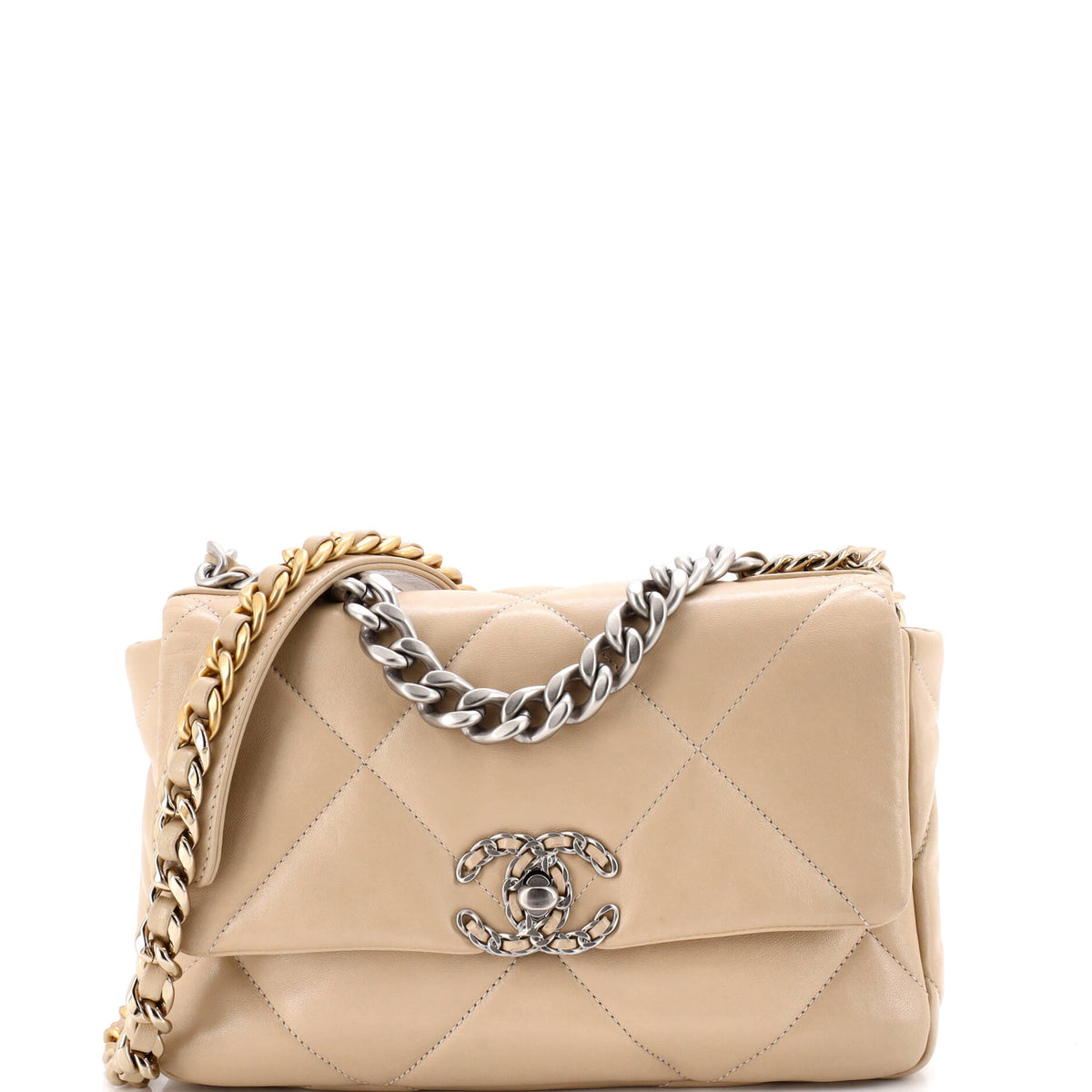 Chanel CHANEL 19 Flap Bag Quilted Leather Medium