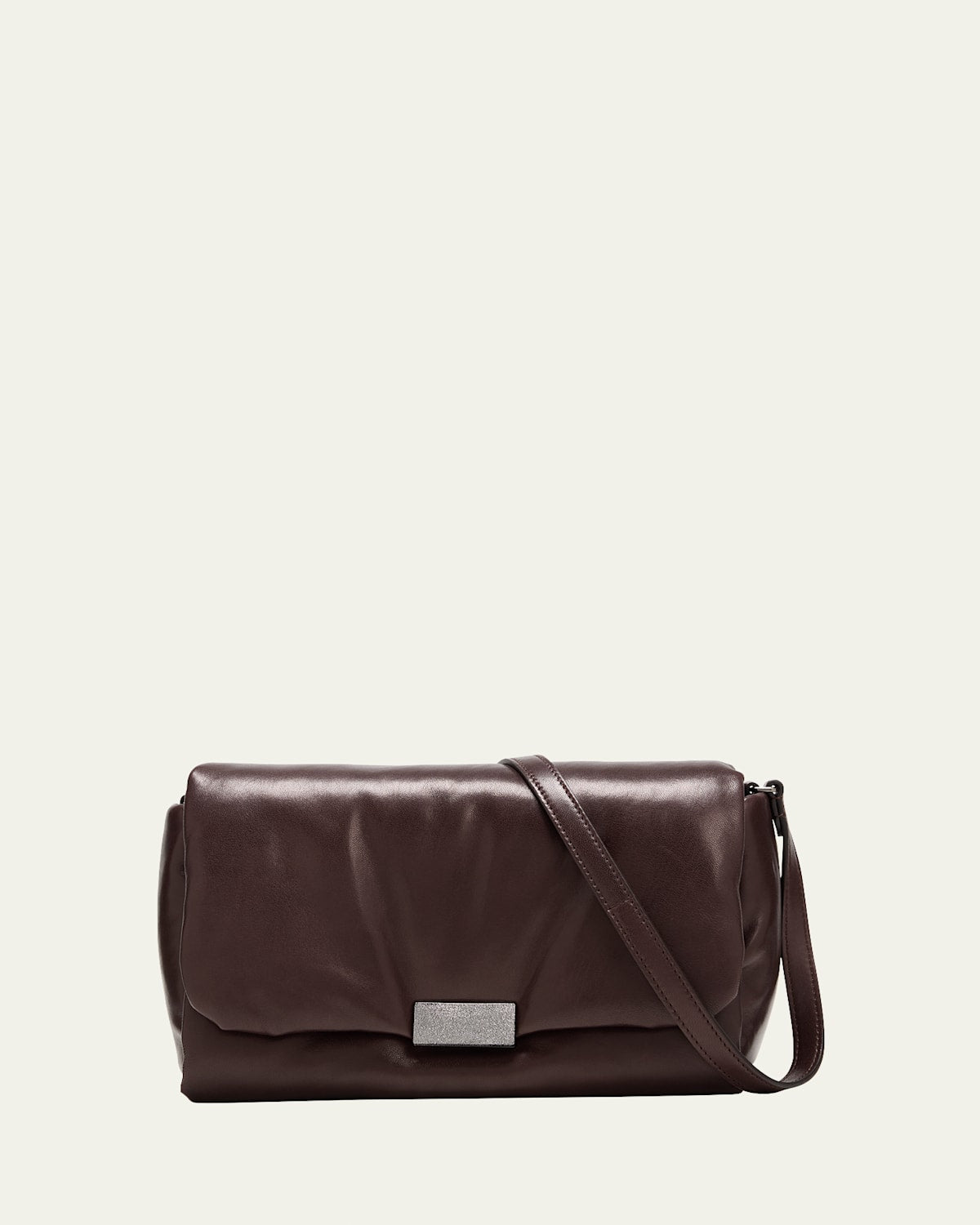 Brunello Cucinelli Flap Puffy Leather Shoulder Bag