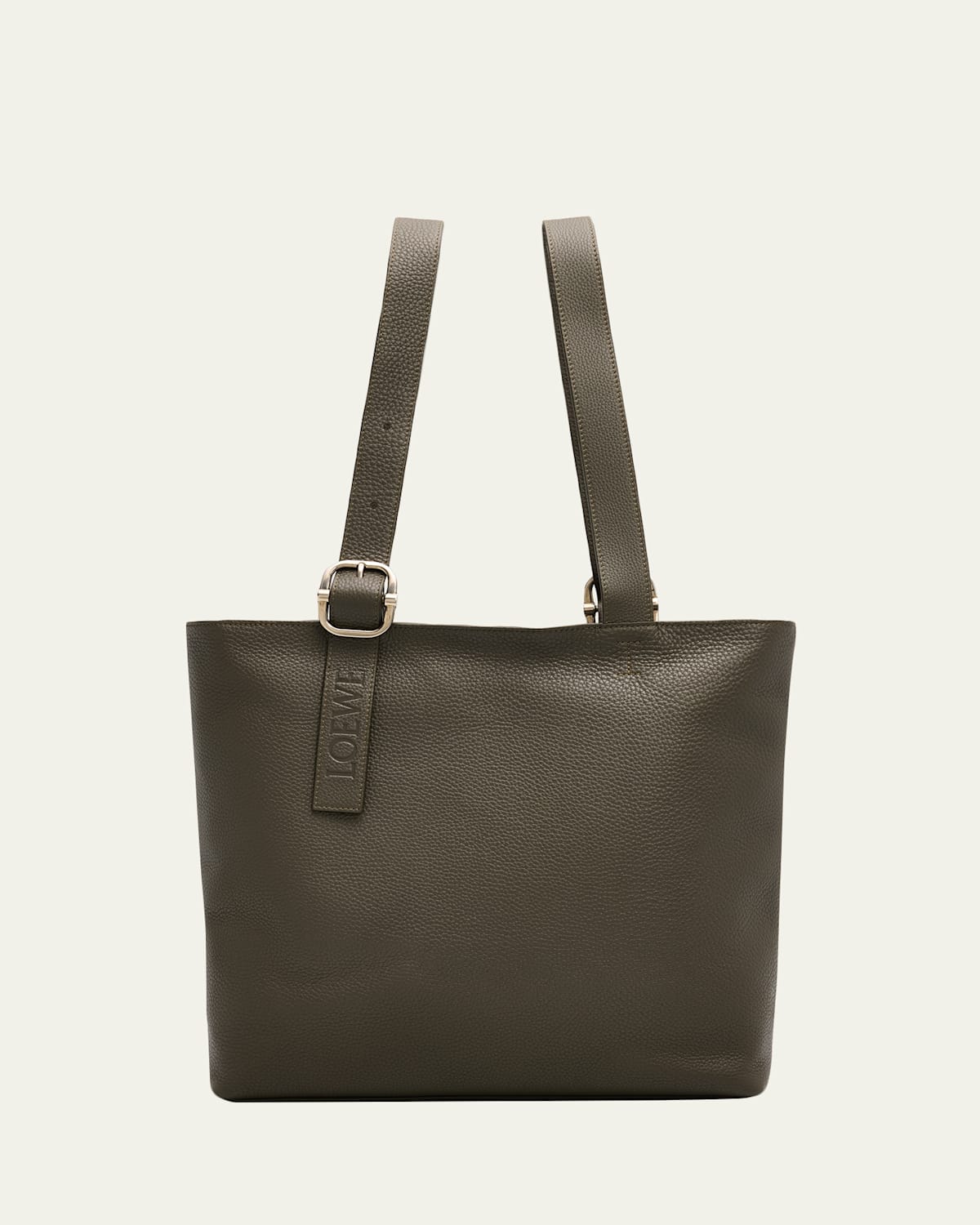 Loewe Men's Loop Zipped Leather Tote Bag