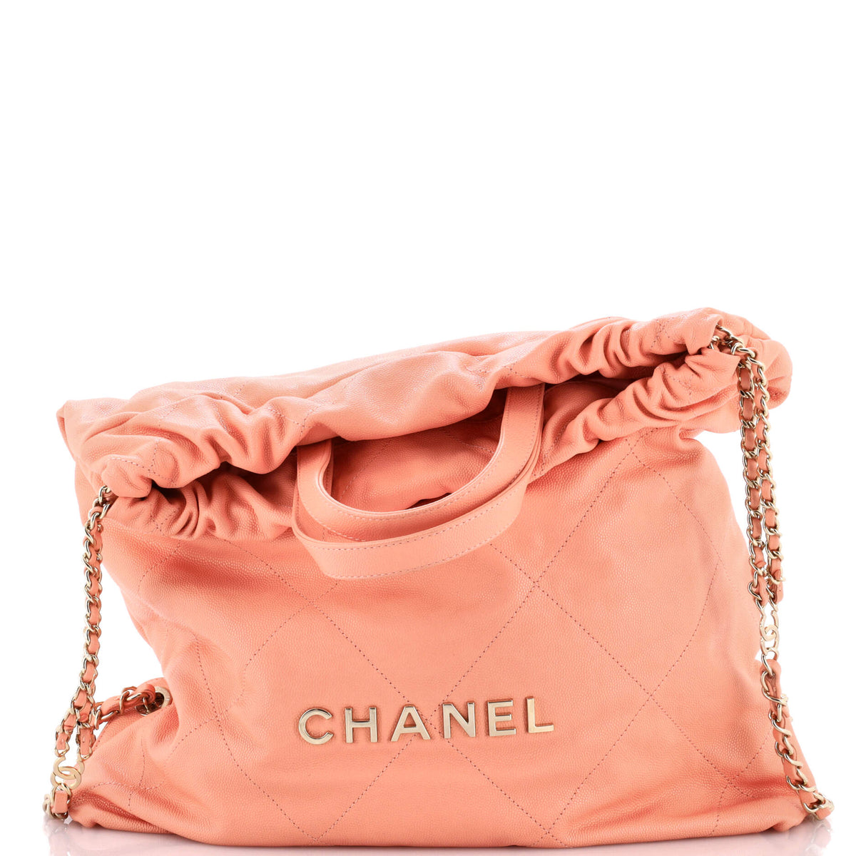 Chanel CHANEL 22 Chain Backpack Quilted Caviar Large
