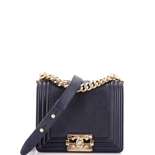 CHANEL Reverso Square Boy Flap Bag Caviar Small