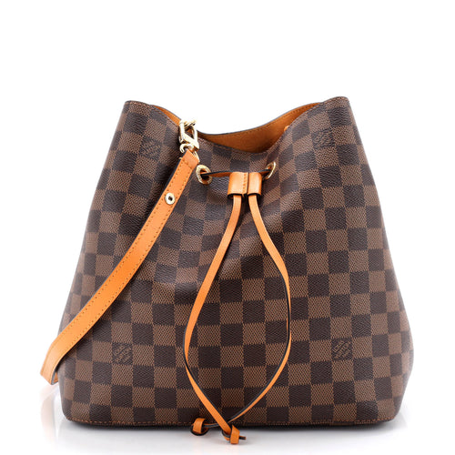 NeoNoe Handbag Damier with Leather MM