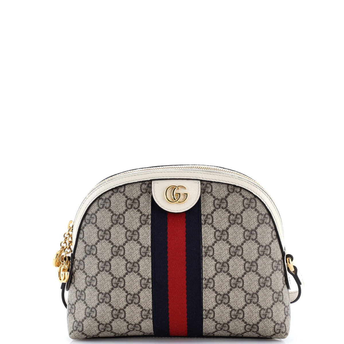 Gucci GUCCI Ophidia Dome Shoulder Bag GG Coated Canvas Small