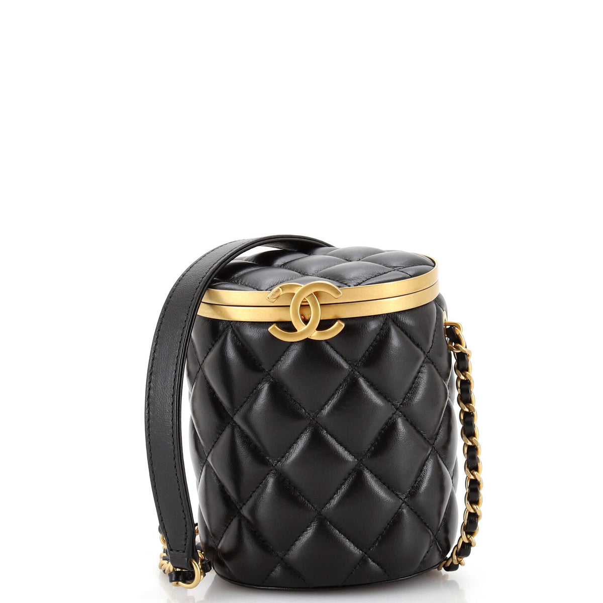 Chanel CHANEL Crown Box Vanity Bag Quilted Lambskin Mini