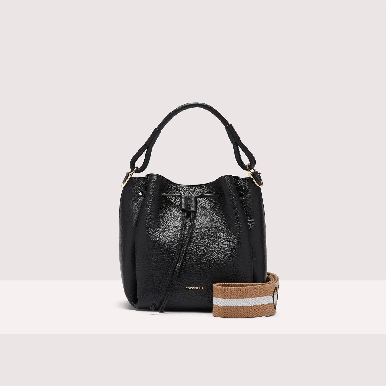 Coccinelle Grained Leather Bucket Bag Eclyps Small