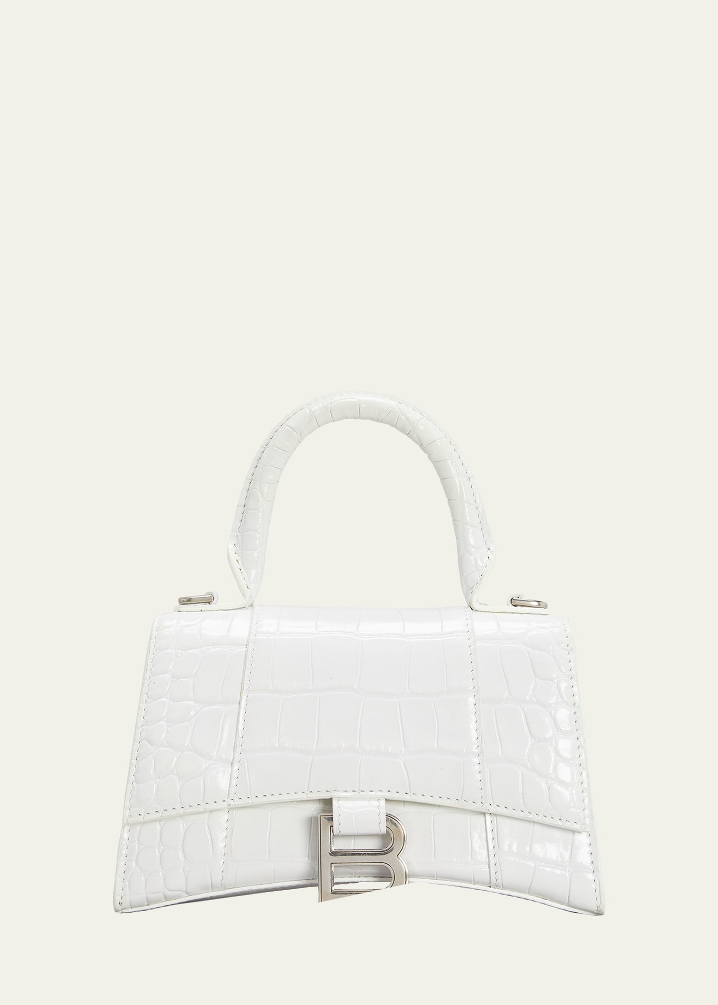 Boss Hourglass XS Crocodile-Embossed Top-Handle Bag