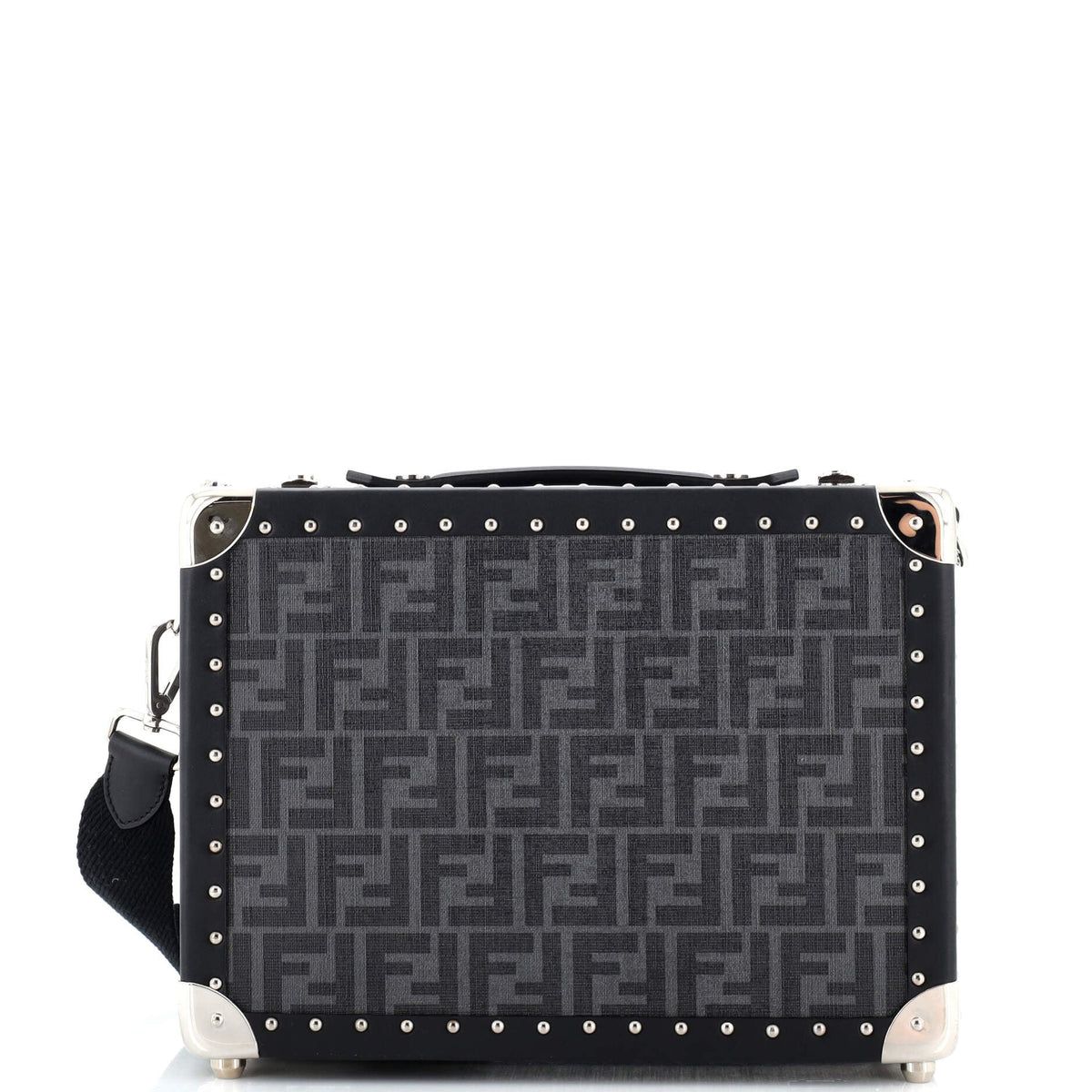 Fendi FENDI Rigid Suitcase Zucca Canvas with Leather Small