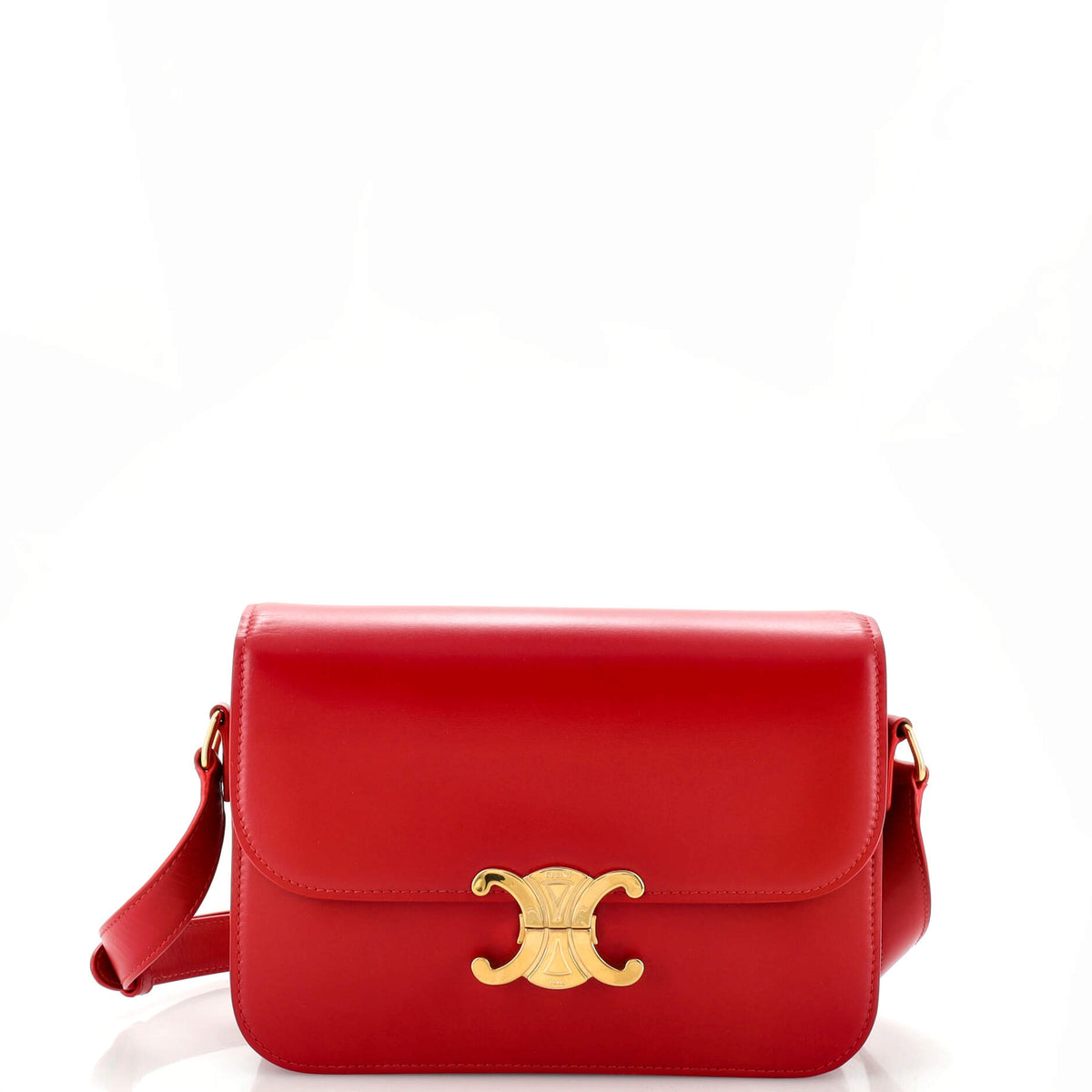 Celine CELINE Triomphe Shoulder Bag Smooth Calfskin Medium