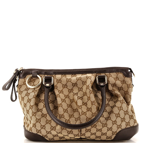 GUCCI Sukey Top Handle Satchel GG Canvas Medium