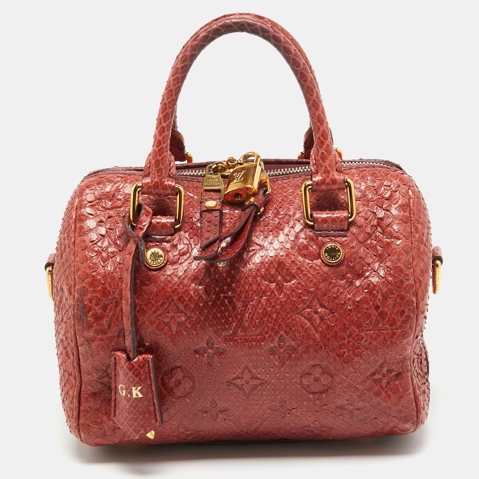 Louis Vuitton Framboise Python Speedy Bandoulière 20 Beutel