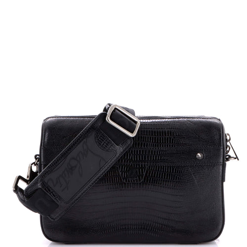 Ruisbuddy Messenger Bag Lizard Embossed Leather Small