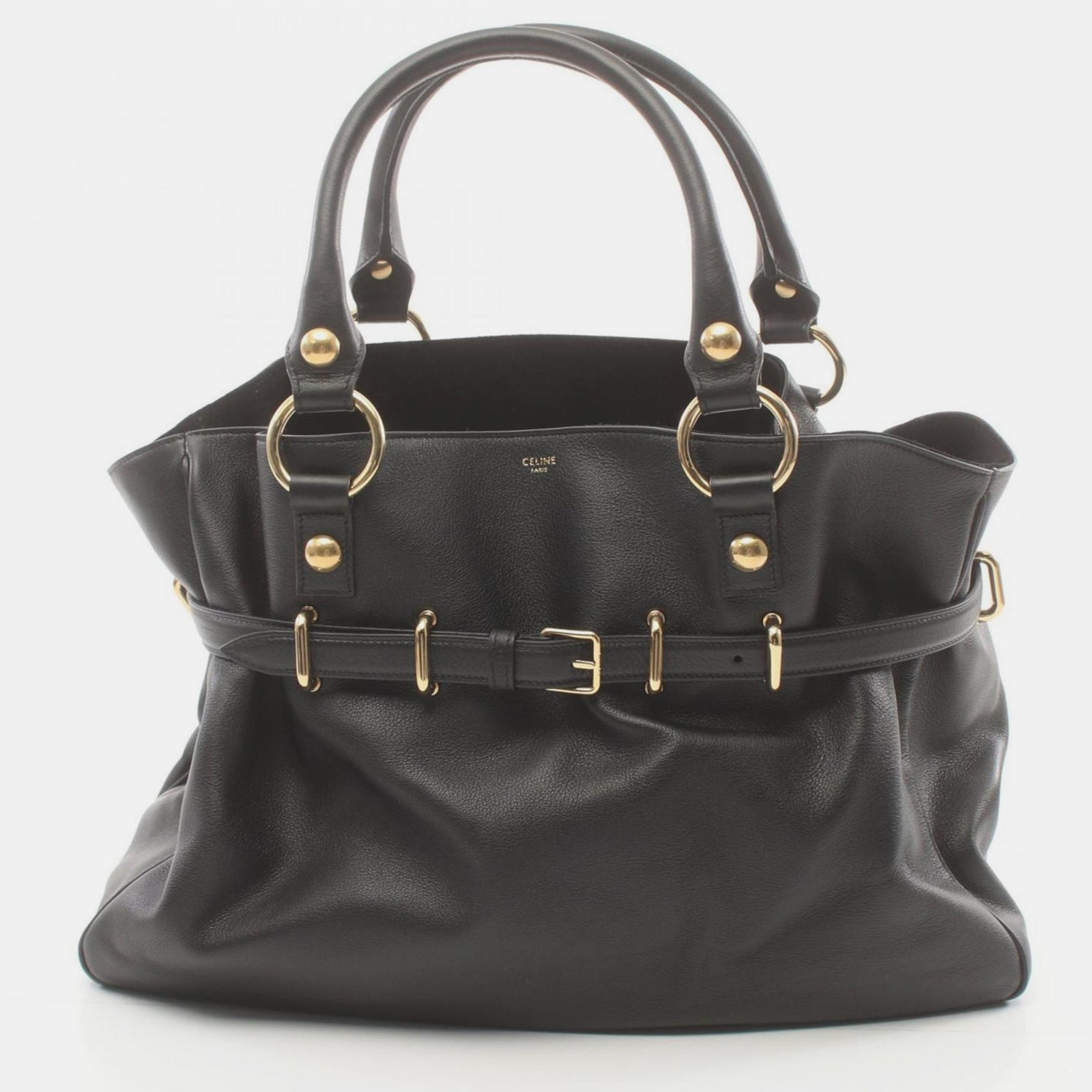 Celine Black Leather Medium Anita Shoulder Bag