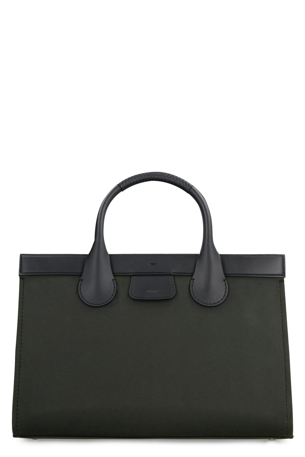Chloé Women's Barbour X- Edith Canvas Tote Bag in Green | CHC23SS471J30 Color 96T
