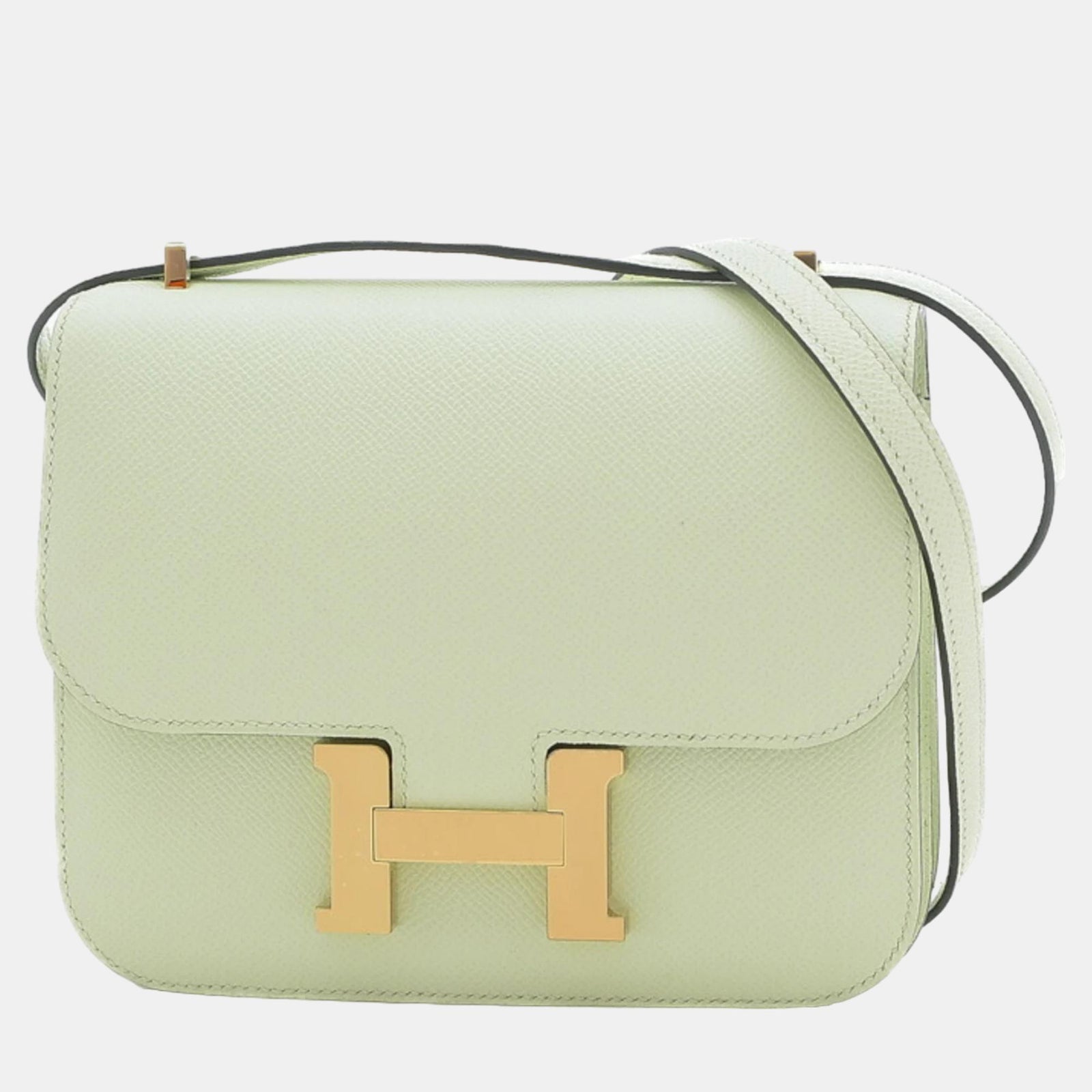 Herm?s Sac à bandoulière Constance 18 en cuir Epsom vert