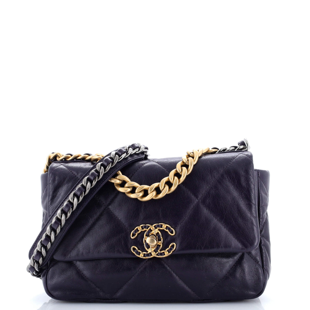 Chanel CHANEL 19 Flap Bag Quilted Leather Medium