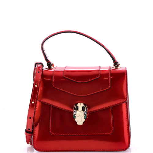 BVLGARI Serpenti Top Handle Bag Patent Small