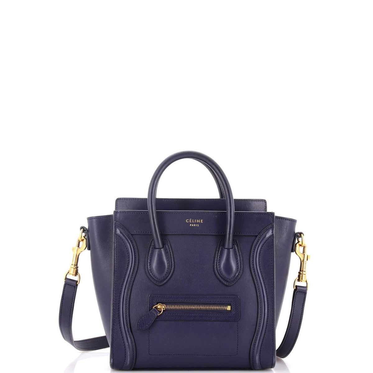 Celine CELINE Luggage Bag Smooth Leather Nano