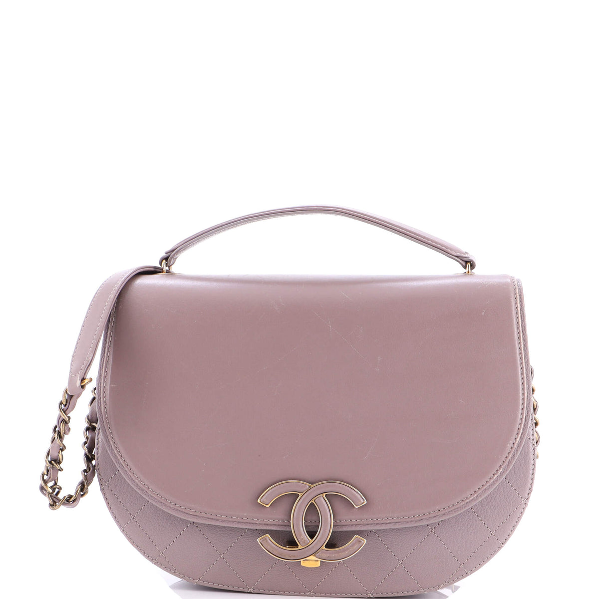 Chanel CHANEL Coco Curve Flap Messenger Calfskin and Quilted Goatskin Medium
