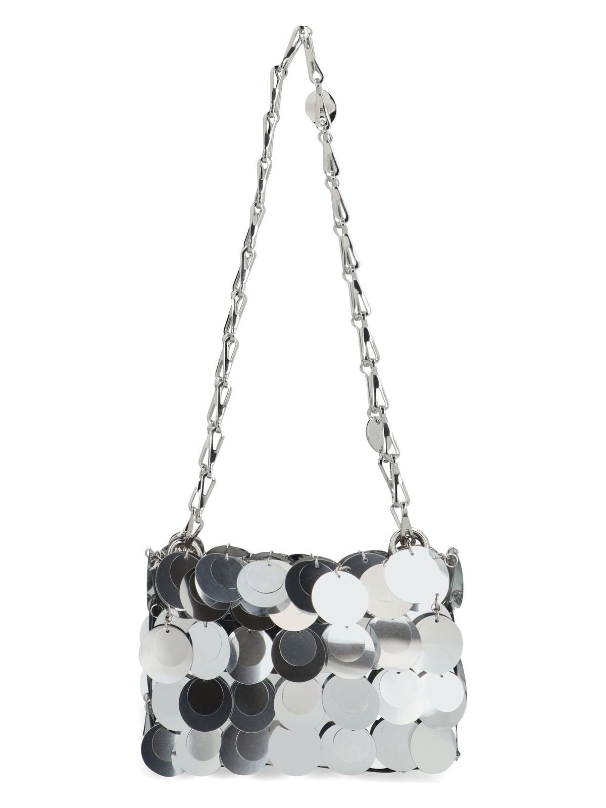 Rabanne Women's Sparkle Nano Purse in Silver | 23ASS0137PLX001 Color P040