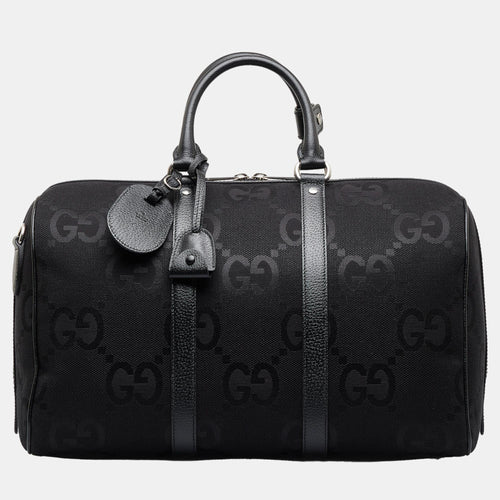 Black Small Jumbo GG Canvas Duffle Bag